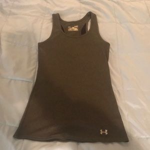 Under Armour Heat Gear Racer Tank Top. Grey